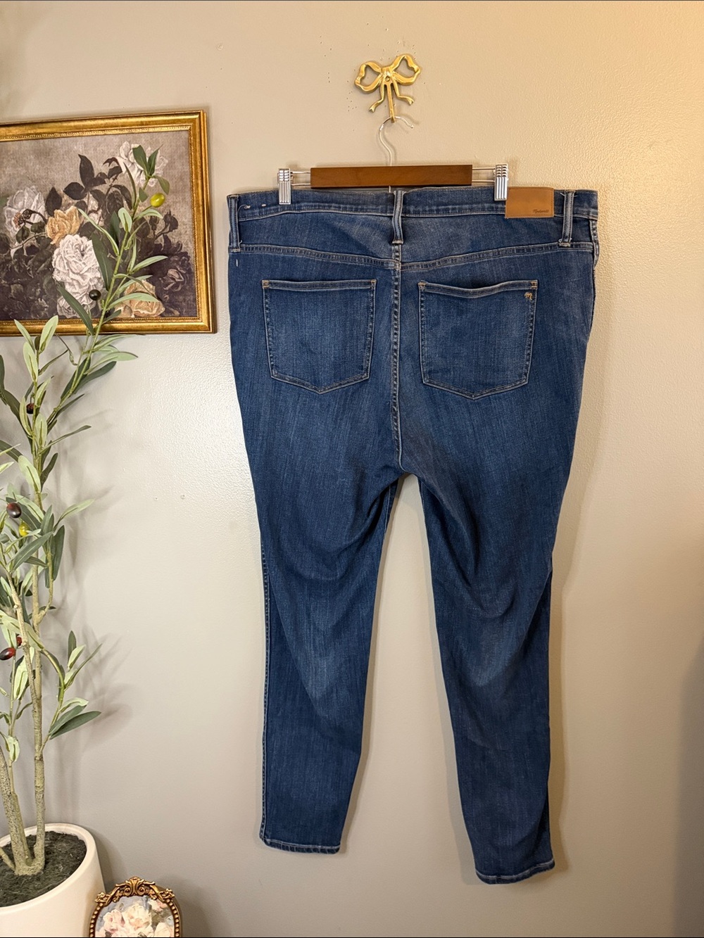 Madewell 10” High Rise Skinny Jeans Women’s Plus Size 35 Dark Wash Stretch - Picture 6 of 9